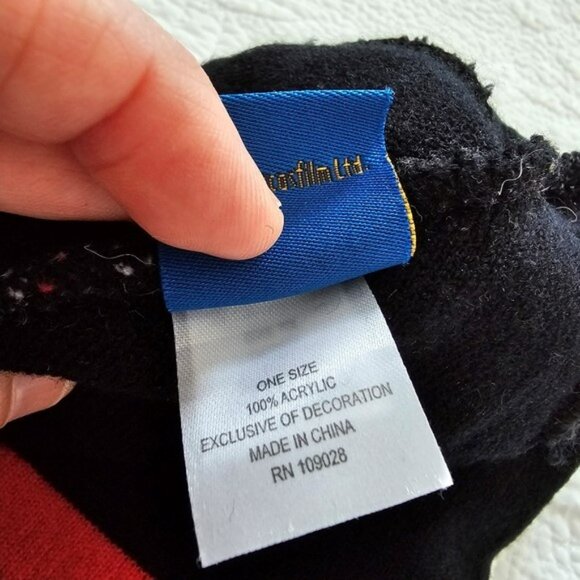 Star Wars Darth Vader Kids Childs Beanie Red Black White Knit Stretch Disney - Picture 6 of 12